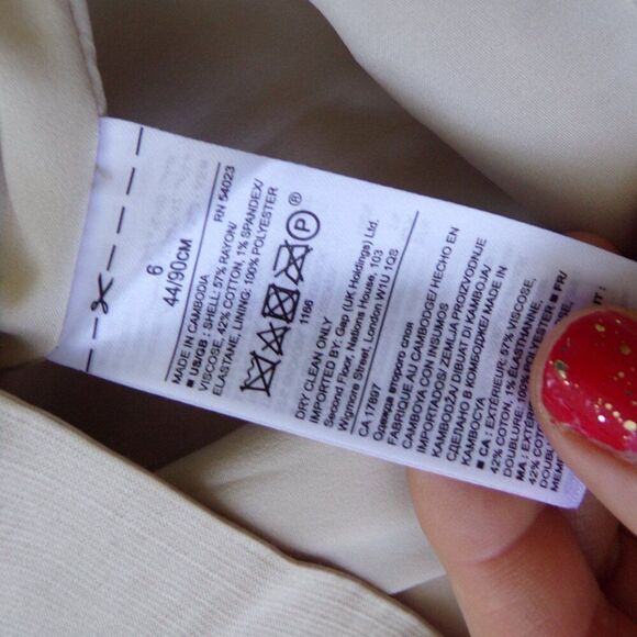 Banana Republic Flutter Sleeve Gold dress 6 - Picture 5 of 13